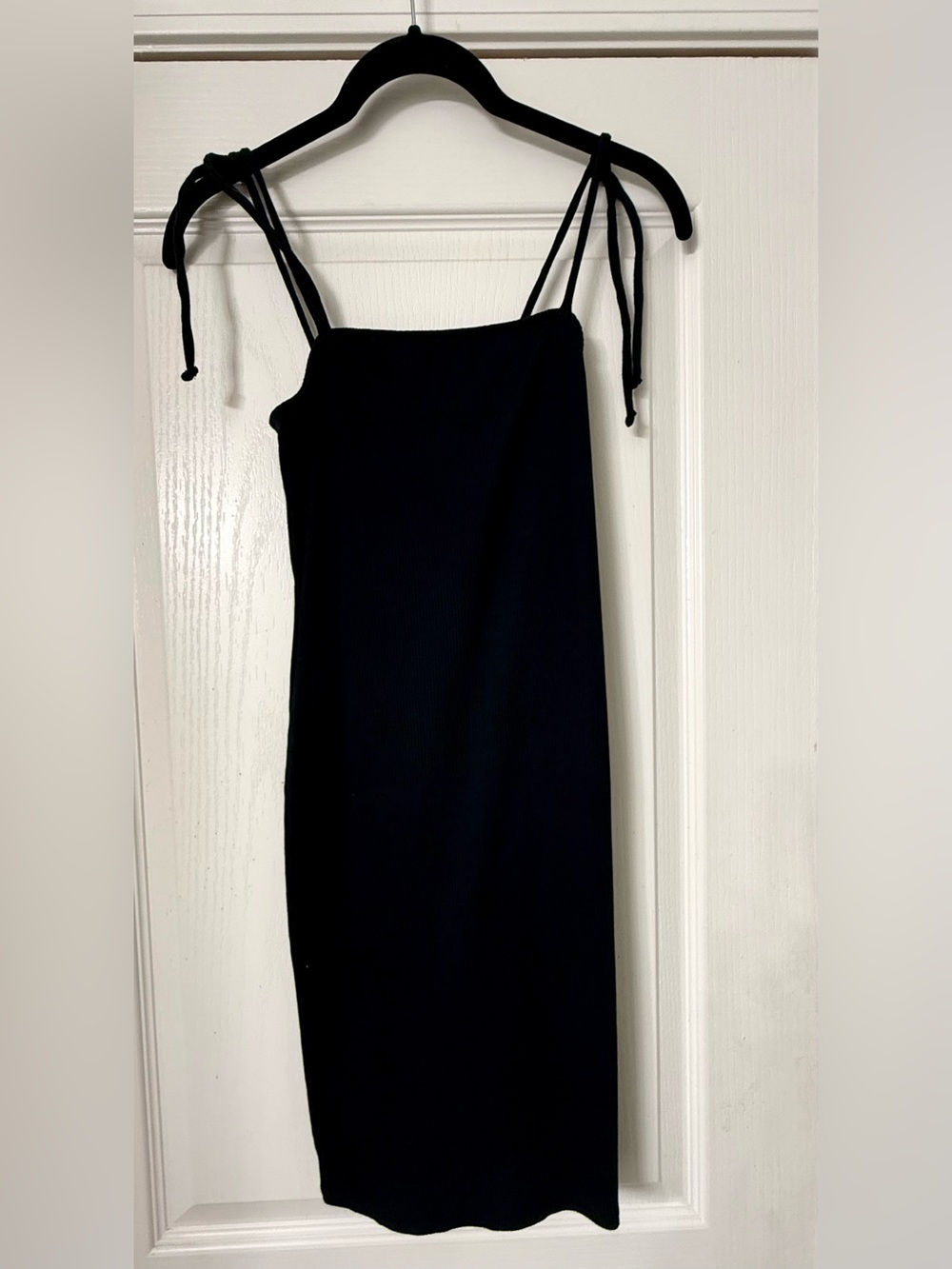 Wild Fable Black Tie-Shoulder Midi Dress